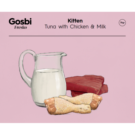 Kitten Thon, Poulet & Lait 70g Fresko