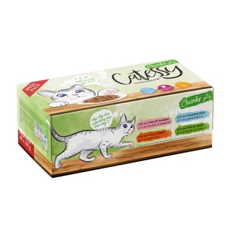 Bouchées en sauce pour chat 12x100g Catessy