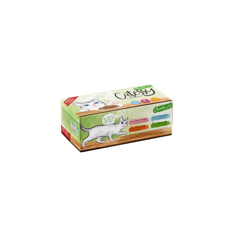 Bouchées en sauce pour chat 12x100g Catessy