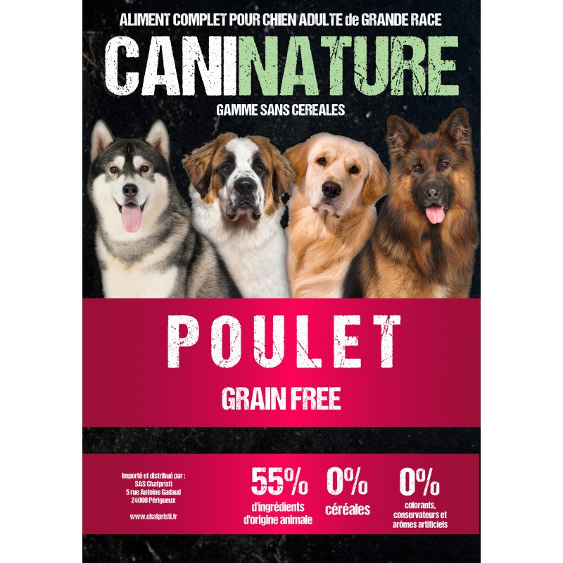 Adulte Grande Race Poulet Grain Free v2.0 - CaniNature