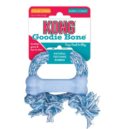 KONG Puppy Goodie Bone™ with Rope XS