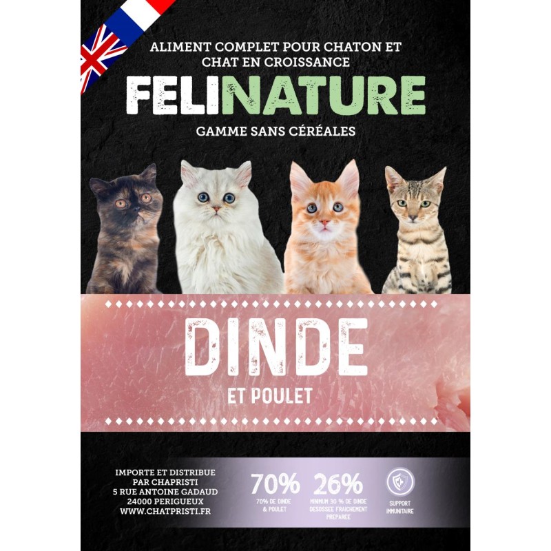 Chaton Dinde & Poulet 70% - FeliNature Grain Free 70%