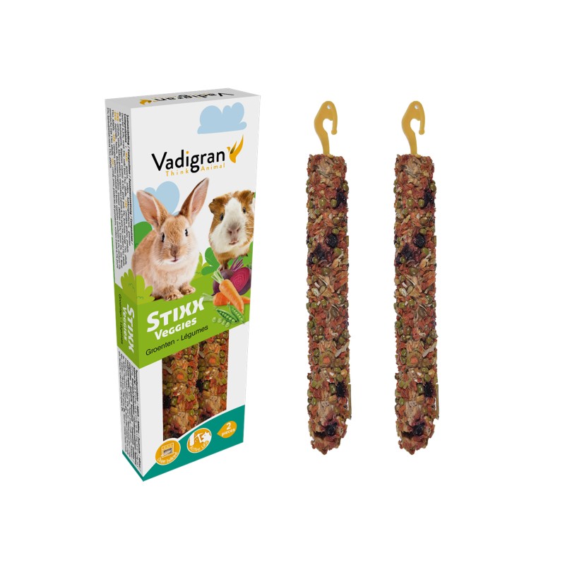 Snack StixX lapin&cobaye Veggies 115g x2