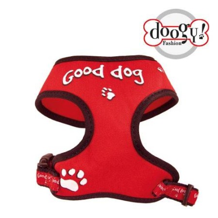 Harnais tee-shirt nylon rouge "Good Dog"