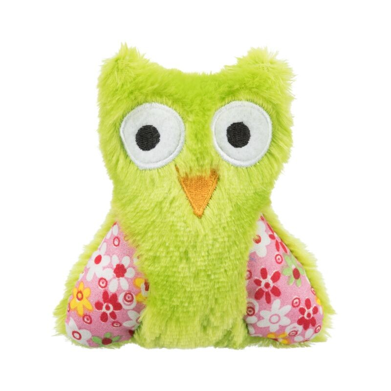 Hibou en peluche avec catnip 11cm