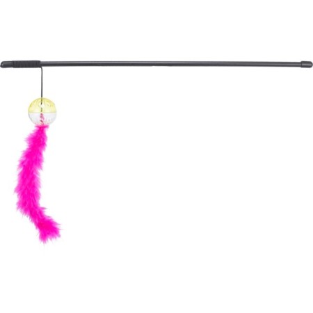 Canne à pêche avec balle hochet & plume 46cm