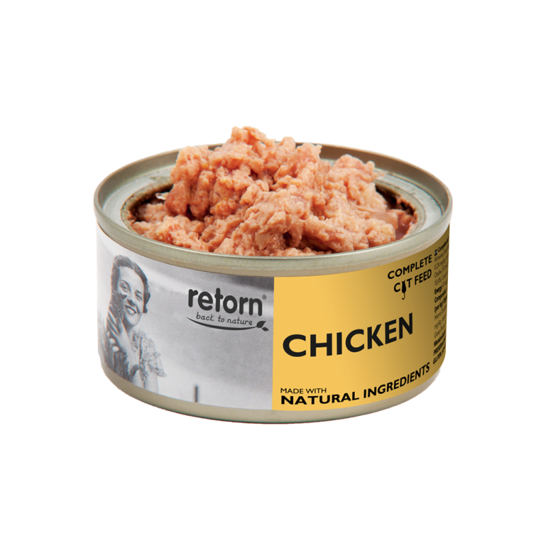 Retorn Poulet pour chat 80g