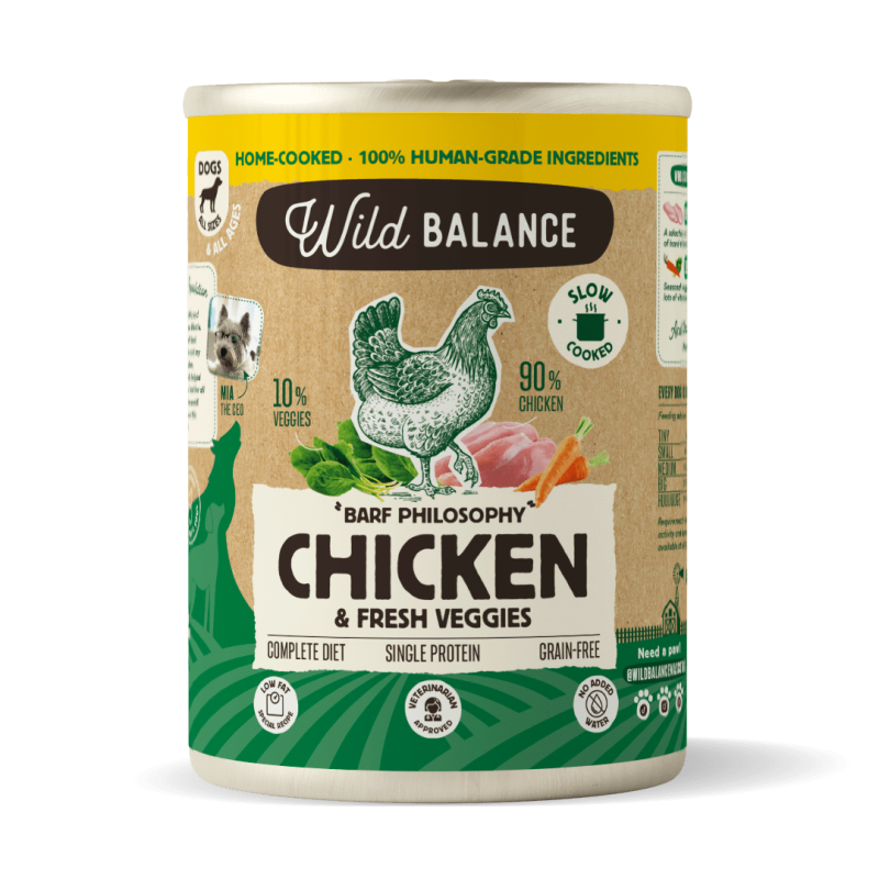 Wild Balance - BARF Philosphy - Poulet et Légumes Vapeur 400g