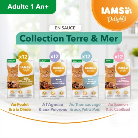 Iams - MegaPack Terre & Mer - 48 x 85 g