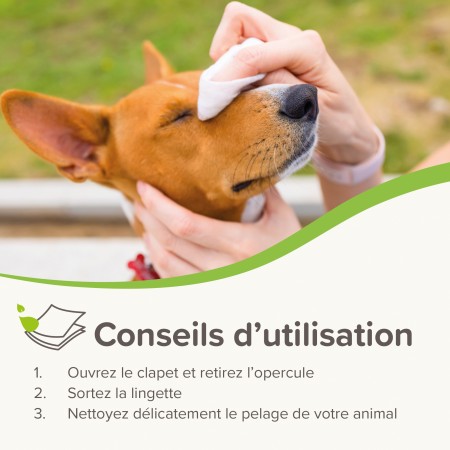 Lingettes nettoyantes Universelles pour chien et chat x30