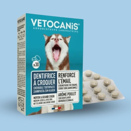 Dentifrice Anti-Tartre à Croquer pour Chien - Élimine Tartre et Renforce les Dents