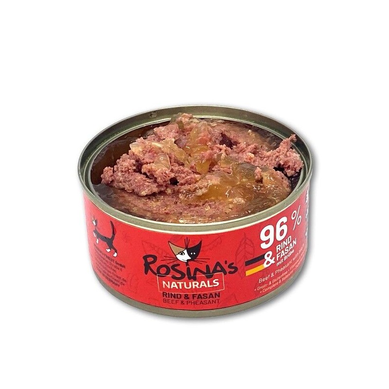 Rosina's Naturals - Boeuf & Faisan pour chat 100g