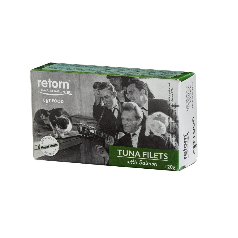 Filets de Thon au Saumon pour Chat Retorn - Aliment Complémentaire Naturel, Riche en Taurine