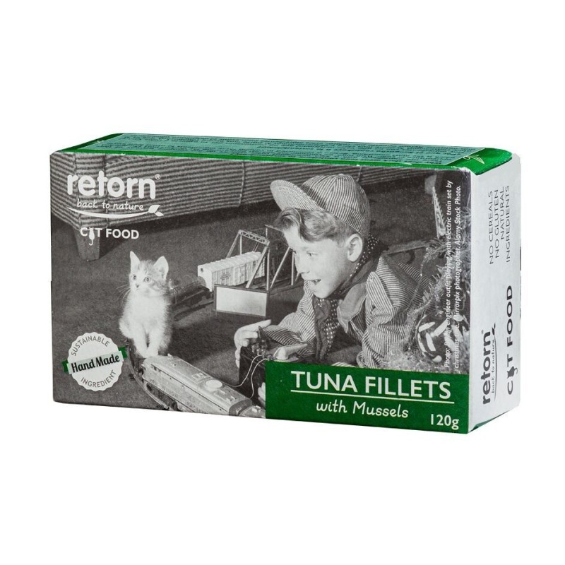 Filets de Thon aux Moules pour Chat Retorn - Aliment Complémentaire Naturel, Riche en Taurine