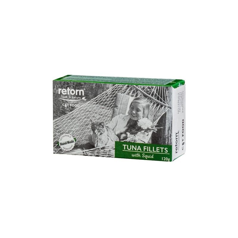 Filets de Thon aux Calamars pour Chat Retorn - Aliment Complémentaire Naturel, Riche en Nutriments