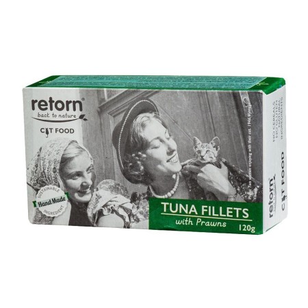 Filets de Thon aux Crevettes pour Chat Retorn - Aliment Complémentaire Naturel, Riche en Nutriments