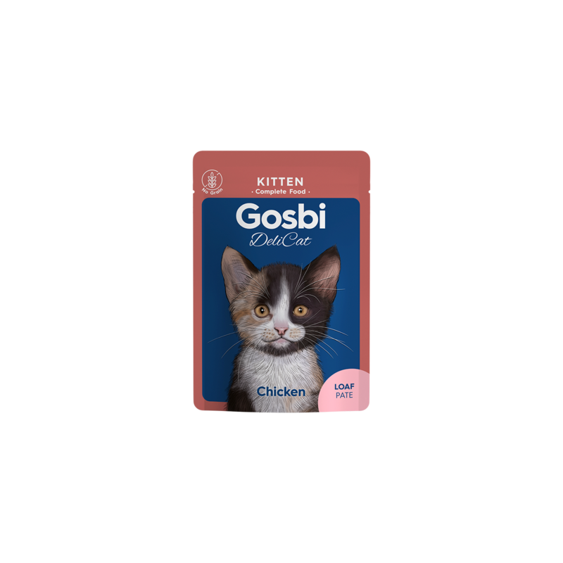 Gosbi Delicat Kitten Chicken Loaf 70g - Aliment Naturel et Frais pour Chatons