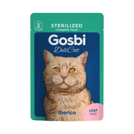 Gosbi Delicat Sterilized Iberico Loaf 70g - Pâté Gourmet pour Chats Stérilisés