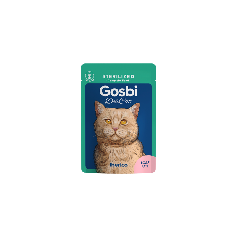 Gosbi Delicat Sterilized Iberico Loaf 70g - Pâté Gourmet pour Chats Stérilisés