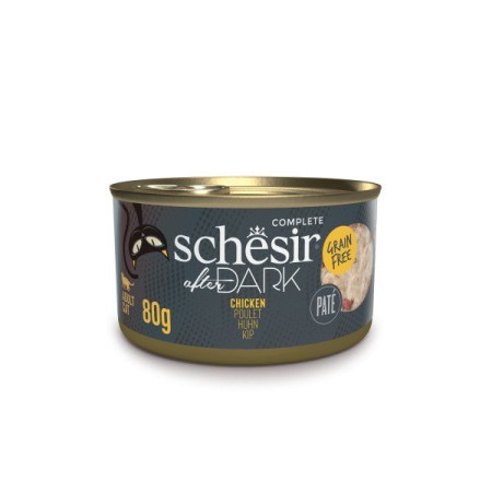 Poulet en Pâté Schesir 80g - Nourriture pour Adultes, Gamme After Dark