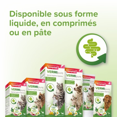 VERMIpure Solution Liquide 50ml pour Chiots et Chiens - Hygiène Digestive Naturelle