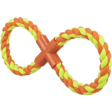 Corde de Traction pour Chiens en Coton/Polyester - Forme de 8 - 35cm - Jouet Durable