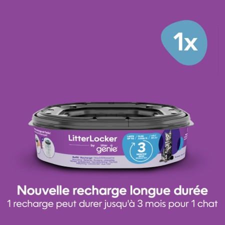 Recharge Octogonale pour Poubelle LitterLocker et Fashion - Bloque Odeurs 3 Mois