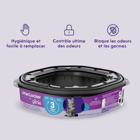 Recharge Octogonale pour Poubelle LitterLocker et Fashion - Bloque Odeurs 3 Mois