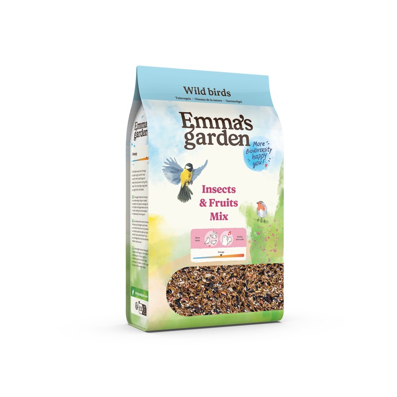 Emma's Garden Insect & Fruit Mix - Alimentation Énergétique pour Oiseaux de Jardin