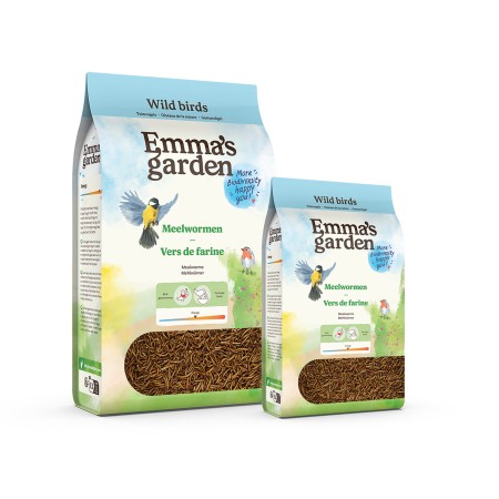 Emma's Garden Vers de Farine - Protéines Haute Qualité pour Oiseaux de Jardin