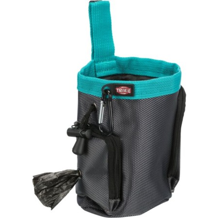 Sac à Friandises 2en1 Polyvalent pour Chiens, ø 10 × 13 cm - Avec Distributeur de Sachets