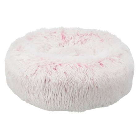 Lit Harvey pour Chat et Petit Chien - Douceur et Confort en Blanc-Rose, ø 50 cm