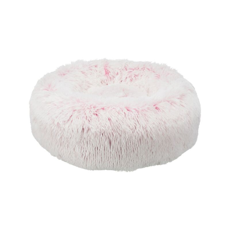 Lit Harvey pour Chat et Petit Chien - Douceur et Confort en Blanc-Rose, ø 50 cm