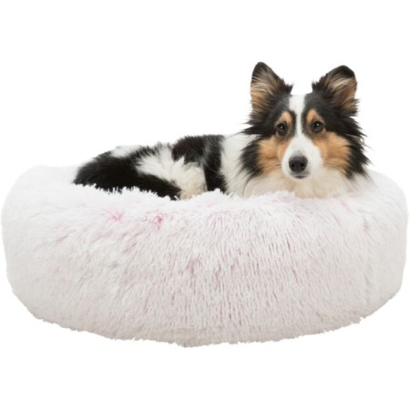 Lit Harvey pour Chat et Petit Chien - Douceur et Confort en Blanc-Rose, ø 50 cm