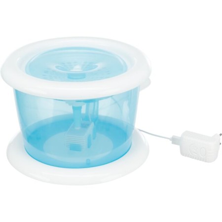 Fontaine à Boire Bubble Stream pour Animaux - Capacité 3L, Bleu/Blanc avec Filtres