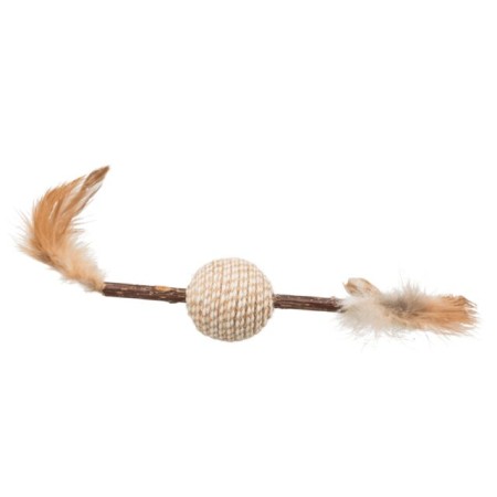 Jouet Plume en Matatabi pour Chats - Hygiène Dentaire et Amusement, 20 cm