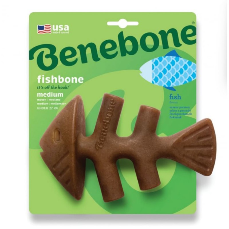 Benebone Jack Salmon Fishbone - Jouet à Mâcher Durable Saveur Saumon pour Chiens