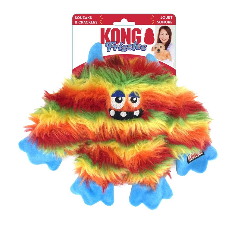 KONG Frizzles Zazzle M - Monstre en Peluche pour Chiens Moyens