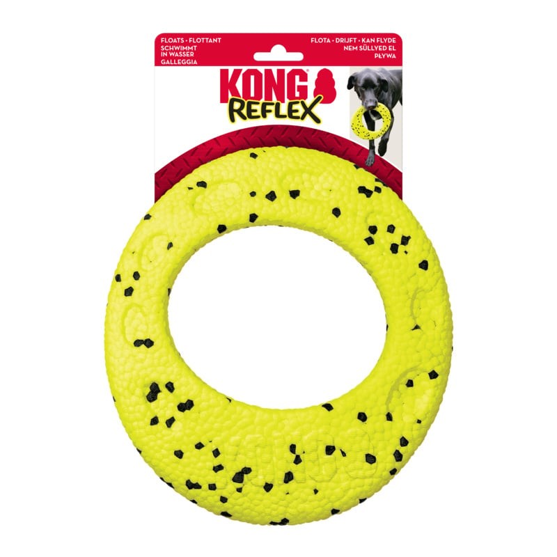 KONG Reflex Flyer - Frisbee Innovant pour Chiens de Toutes Tailles