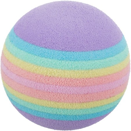 Balles Arc-en-ciel pour Chat en Mousse Ø 4 cm, Lot de 4 - Jouets Interactifs et Légers