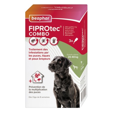 FIPROtec Combo, pour grand chien (20-40kg), 3 pipettes