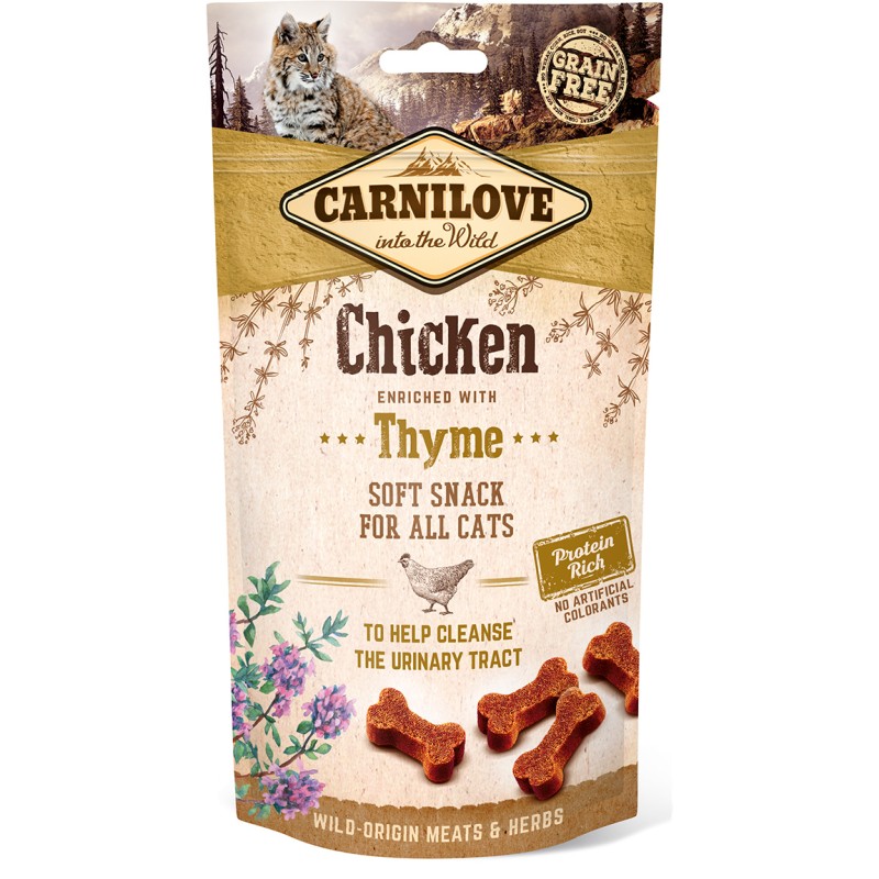 Friandises pour Chats Carnilove - Poulet Semi-Humide au Thym, 50g