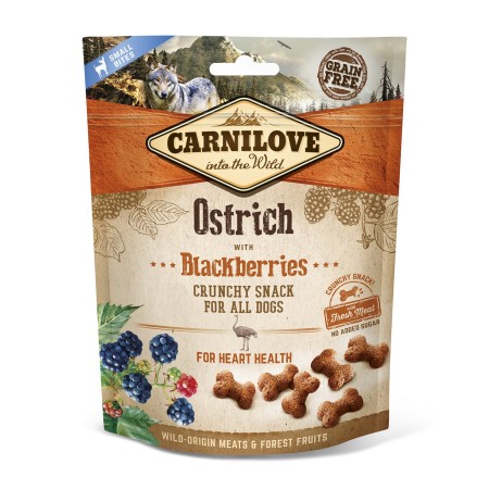 Friandises pour Chiens Carnilove - Autruche Croquante aux Mûres, 200g