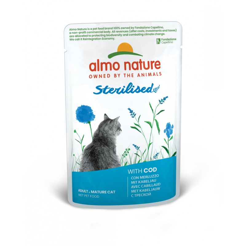 Almo Nature Holistic Sterilised avec Cabillaud 70g