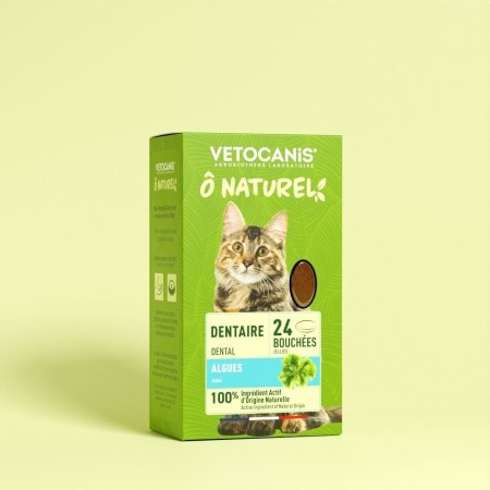 Friandises Dentaires Vetocanis pour Chat aux Algues - 24 Bouchées - 36g