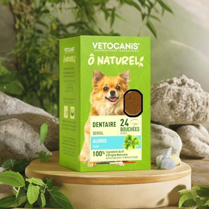 Friandises Dentaires Vetocanis pour Chien aux Algues - 24 Bouchées - 120g