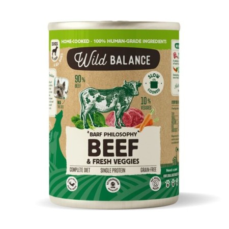 Wild Balance Boîte de Bœuf pour Chiens 400g - Philosophie BARF