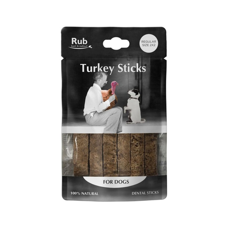 Premio Rub Stick Dental de Dinde pour Chiens 100g - Taille Régulière 2x2 | Retorn