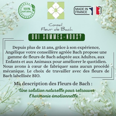 Fleurs de Bach Animaux Agressifs Sans Alcool - Apaisement Naturel pour Votre Compagnon