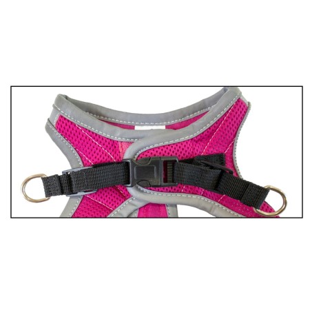 Harnais pour Chien - Hiking Reflective Fuchsia - Croci : Confort et Visibilité pour Vos Aventures